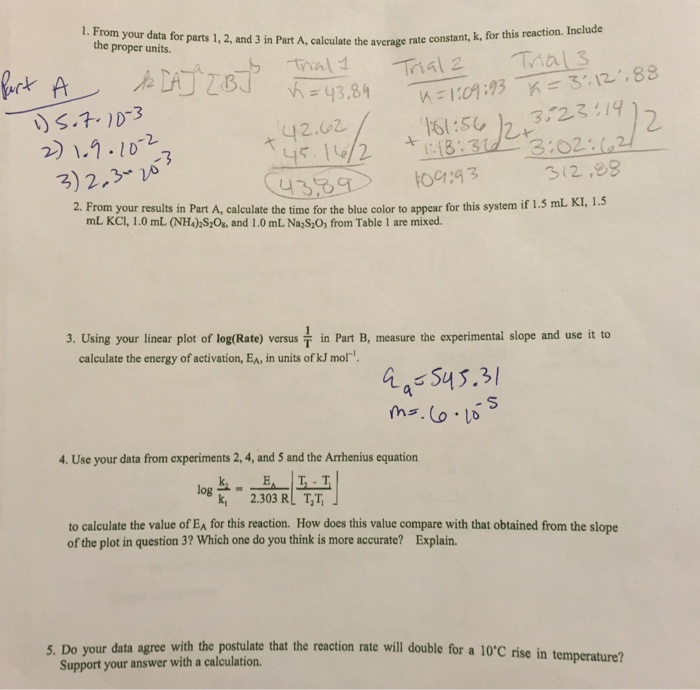 Iodine clock reaction lab report