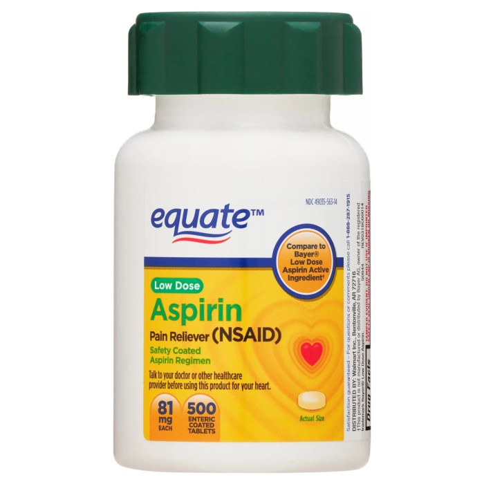 A nurse is administering aspirin 81 mg