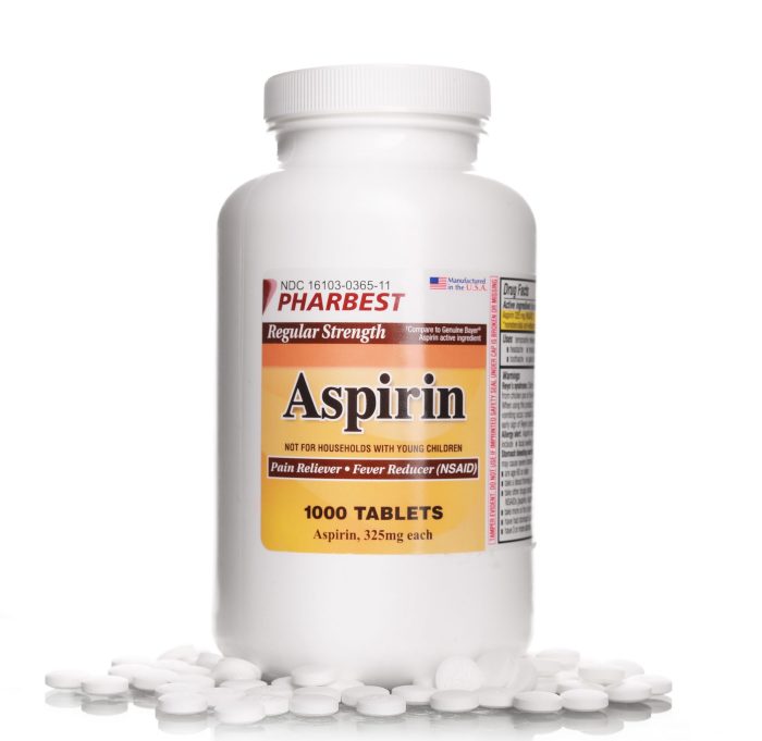 A nurse is administering aspirin 81 mg