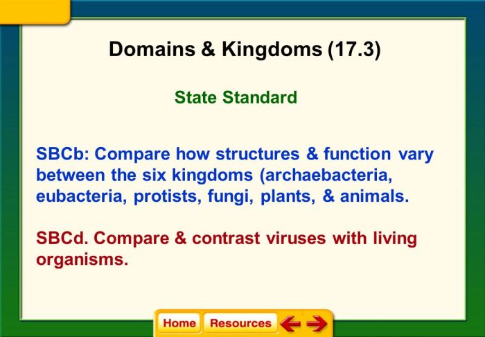 Domains and kingdoms answer key