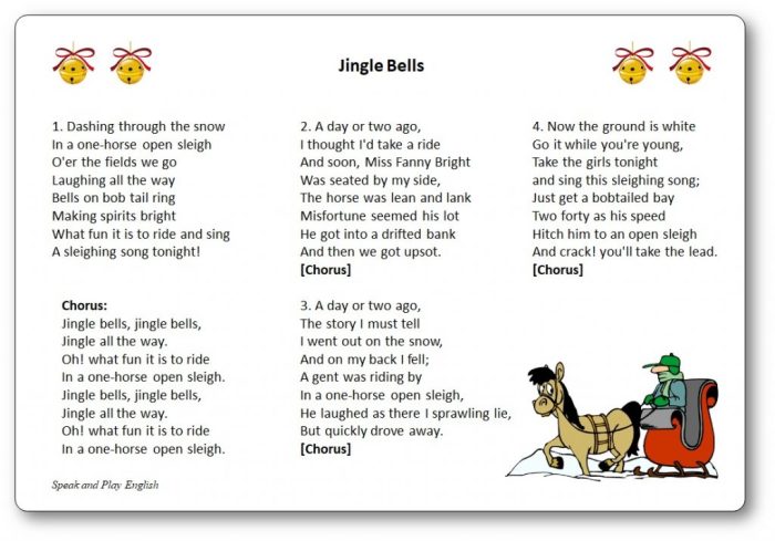 Words to jingle bells in spanish