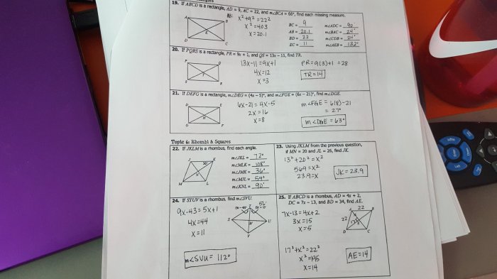 Polygons quadrilaterals unit homework squares rhombi answer solved date name problem been has answers